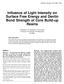 Influence of Light Intensity on Surface Free Energy and Dentin Bond Strength of Core Build-up Resins