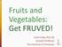 Fruits and Vegetables: Get FRUVED! Sarah Colby, PhD, RD Assistant Professor The University of Tennessee