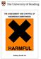 THE ASSESSMENT AND CONTROL OF HAZARDOUS SUBSTANCES