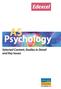 Edexcel. Psychology. Selected Content, Studies in Detail and Key Issues