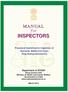 MANUAL. For INSPECTORS. Procedural Guidelines for Inspection of Ayurveda, Siddha and Unani Drug Testing Laboratories