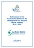 Submission to the Public Consultation on the Development of a National Cancer Strategy