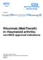 Rituximab (MabThera ) in rheumatoid arthritis: non-nice approved indications