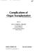 Complications of Organ Transplantation