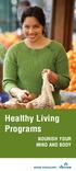 Healthy Living Programs