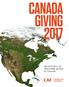 CANADA GIVING An overview of charitable giving in Canada