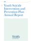 Youth Suicide Intervention and Prevention Plan Annual Report