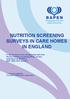 NUTRITION SCREENING SURVEYS IN CARE HOMES IN ENGLAND
