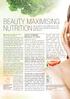 BEAUTY MAXIMISING CONNECTION BETWEEN NUTRITION AND BEAUTY