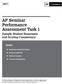 AP Seminar Performance Assessment Task 1
