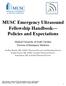 MUSC Emergency Ultrasound Fellowship Handbook Policies and Expectations