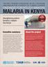 MALARIA IN KENYA FINDINGS FOR POLICY MAKERS. Executive summary. About the project. Strengthening actions towards a malariafree Kenya
