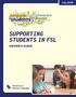 SUPPORTING STUDENTS IN FSL