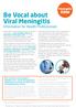 Be Vocal about Viral Meningitis Information for Health Professionals
