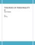 THEORIES OF PERSONALITY II TRAIT THEORY 2014 SESSION 7 TRAIT THEORY