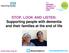 STOP, LOOK AND LISTEN: Supporting people with dementia and their families at the end of life