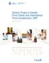 Generic Drugs in Canada: Price Trends and International Price Comparisons, 2007