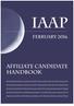 GENERAL INFORMATION ABOUT TRAINING AS AFFILIATE CANDIDATE THROUGH THE IAAP