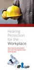 Hearing Protection for the Workplace