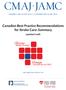 CMAJ JAMC. Canadian Best Practice Recommendations for Stroke Care: Summary. (updated 2008)