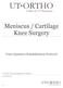 Meniscus / Cartilage Knee Surgery