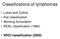 Classifications of lymphomas