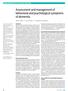 Assessment and management of behavioral and psychological symptoms of dementia