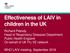 Effectiveness of LAIV in children in the UK