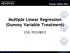 Multiple Linear Regression (Dummy Variable Treatment) CIVL 7012/8012
