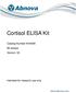 Cortisol ELISA Kit. Catalog Number KA assays Version: 02. Intended for research use only.