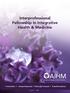 Interprofessional Fellowship in Integrative Health & Medicine