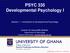 PSYC 335 Developmental Psychology I