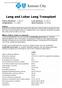 Lung and Lobar Lung Transplant