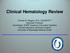 Clinical Hematology Review