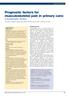 Prognostic factors for musculoskeletal pain in primary care:
