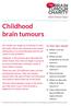 Childhood brain tumours