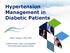 Hypertension Management in Diabetic Patients