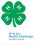 18 USC th H for Health Challenge. Leader Guide