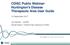 CDISC Public Webinar- Huntington's Disease Therapeutic Area User Guide