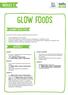 GLOW FOODS. By the end of this module, students should be able to: