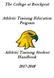 The College at Brockport. Athletic Training Education Program. Athletic Training Student Handbook