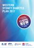 WESTERN SYDNEY DIABETES PLAN 2017 PLANNING NOW FOR A HEALTHIER FUTURE