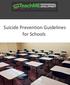 Suicide Prevention Guidelines for Schools.