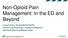 Non-Opioid Pain Management: In the ED and Beyond