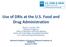 Use of DRIs at the U.S. Food and Drug Administration