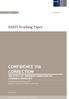 CONFIDENCE VIA CORRECTION. ESMT Working Paper THE EFFECT OF JUDGMENT CORRECTION ON CONSUMER CONFIDENCE