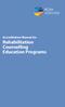 Accreditation Manual for Rehabilitation Counselling Education Programs