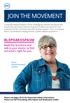 JOIN THE MOVEMENT BLEPHAROSPASM. Read this brochure and talk to your doctor to find out what s right for you. Dona, blepharospasm patient
