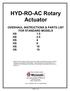 HYD-RO-AC Rotary Actuator