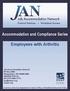 Accommodation and Compliance Series. Employees with Arthritis